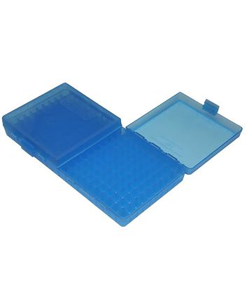 MTM Case-Gard P2004524 Case-Gard 200 Series Multi-Caliber Handgun Clear Blue Polypropylene 200 rds