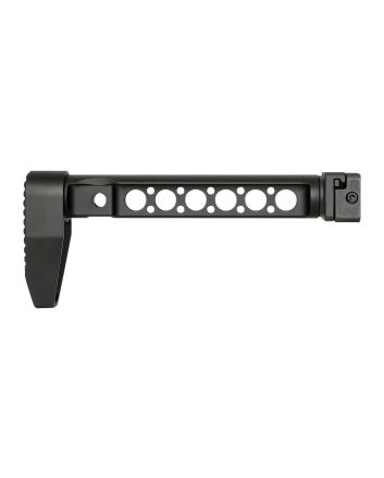 Midwest Industries MISTAPSFLWS Buttstock with Folding AdaptorBlack Steel with Minimalistic Butt Plate