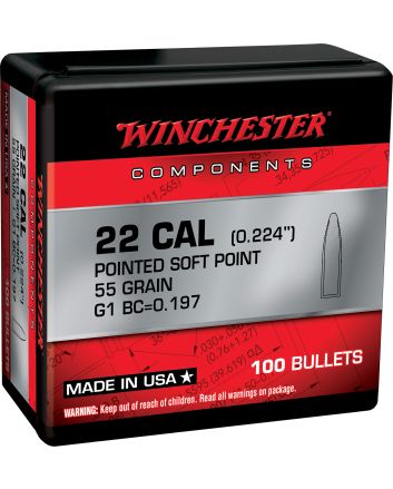 Winchester Ammo WB223SP55X Centerfire Rifle223Rem 55gr Pointed Soft Point 100 Per Box/10 Case