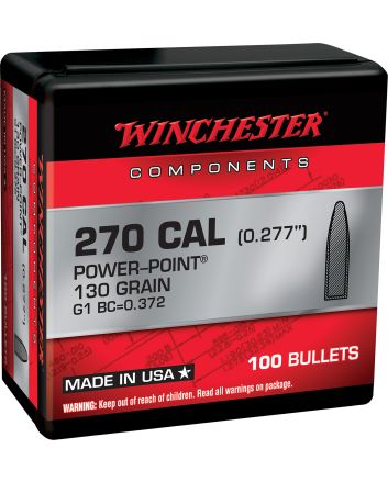 Winchester Ammo WB270P130X Centerfire Rifle270Win 130gr Power Point 100 Per Box/10 Case