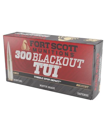 Fort Scott Munitions 300115SCV Tumble Upon Impact (TUI)300Blackout 115gr Solid Copper Spun 20 Per Box/25 Case
