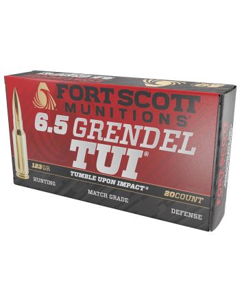 Fort Scott Munitions 65GR123SCV2 Tumble Upon Impact (TUI) Rifle 6.5Grendel 123gr Solid Copper Spun 20 Per Box/10 Case