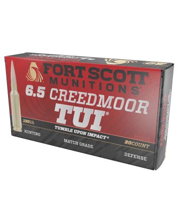 Fort Scott Munitions 65CM130SCV2 Tumble Upon Impact (TUI) Rifle 6.5Creedmoor 130gr Solid Copper Spun 20 Per Box/10 Case