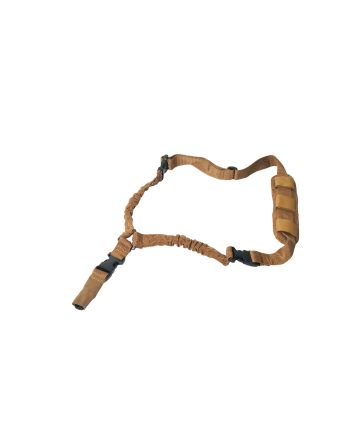 Rukx Gear ATICT1PST Tactical Single Point Sling Tan Nylon Adjustable Bungee