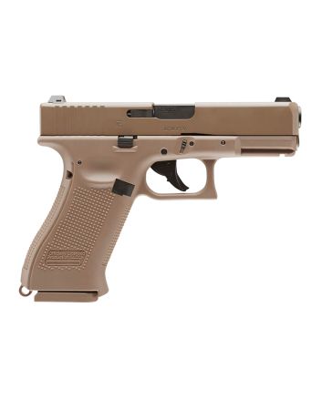 Umarex Glock Air Guns 2255212 G19X BB Gun Pistol CO2 177 BB, 18+1, Coyote Polymer Grips