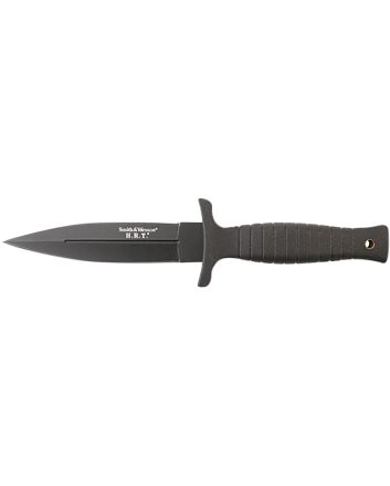 Smith &amp; Wesson Knives SWHRT9BCP H.R.T.4.75" Fixed Spear Point Plain 7Cr17MoV High Carbon SS Blade Thermoplastic Rubber Handle 9" OAL