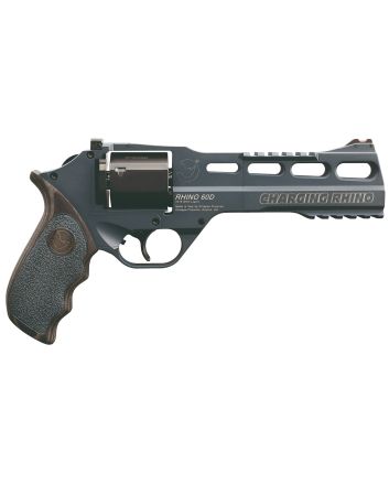 Chiappa Firearms 340314 Rhino 60DS Gen II 9mm Luger 6 Shot 6" Slate Cerakote Steel Black Barrel &amp; Cylinder, Slate Cerakote Aluminum Frame, Black/Gray Finger GroovedLaminate Grip, Exposed Hammer