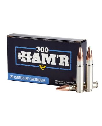 Wilson Combat A300HMR135HBN HAM'R Bonded 300 HAM'R 135 gr Speer HAM'R Bonded Nickel-Plated Brass 20 Bx/ 10 Case