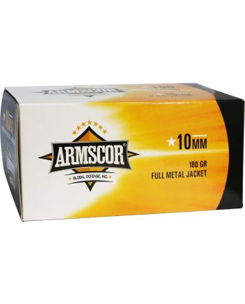 Armscor 50440 Precision Value Pack 10mmAuto 180gr Full Metal Jacket 100 Per Box/12 Case