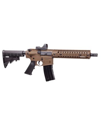 Crosman CFAR1X Full Auto R1 Air Rifle CO2 177 25rd Shot Black Flat Dark Earth Receiver Black 6 Position Stock