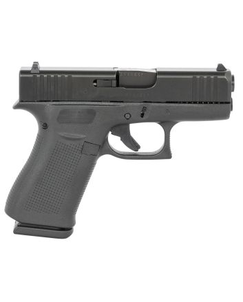 Glock UX4350201 G43XSub-Compact 9mm Luger 10+1 3.41" Black GMB Barrel, Black nDLC Serrated Steel Slide, Black Polymer Frame w/Beavertail, Ambidextrous, USA Made