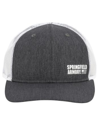Springfield Armory GEP2382 Flag Trucker Hat Black/Gray Adjustable Snapback OSFA Structured