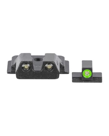 Meprolight USA 417703111 Hyper-BrightGreen Tritium Green Outline Front Sight-Green Tritium Black Outline Rear Smith &amp; Wesson M&amp;P Shield