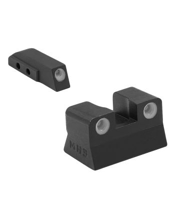 Meprolight USA 106623101 Tru-DotGreen Tritium White Outline Front Sight-Green Tritium White Outline Rear Sight Beretta M9/M92
