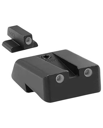 Meprolight USA 198103101 Tru-DotGreen Tritium White Outline Front Sight-Green Tritium White Outline Rear Sight Armscor/Rock Island Tac 1911