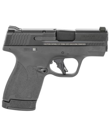 Smith &amp; Wesson 13246 M&amp;P Shield Plus Micro-Compact Frame 9mm Luger 10+1/13+1, 3.10" Black Armornite Stainless Steel Barrel &amp; Serrated Slide, Matte Black Polymer Frame,Thumb Safety