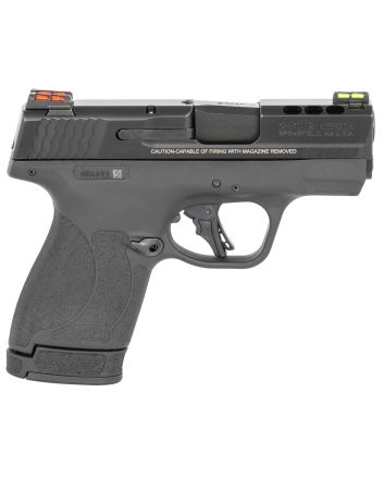 Smith &amp; Wesson 13254 M&amp;P Performance Center Shield Plus 9mm Luger 3.10" Ported Barrel 10+1 Or 13+1, Black Polymer Frame, Ported Armornite Slide, Fiber Optics Sights, Manual Safety