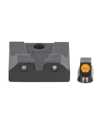 Meprolight USA 477863131 Hyper-BrightGreen Tritium Orange Outline Front Sight-Green Tritium Black Outline Rear Sight CZ P-10 (Non-Optics Ready)