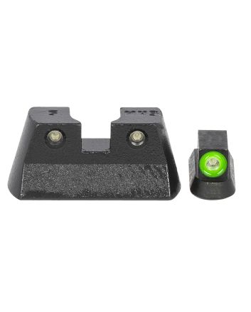 Meprolight USA 477773111 Hyper-BrightGreen Tritium Green Outline Front Sight-Green Tritium Black Outline Rear Sight CZ 75/82/83/85
