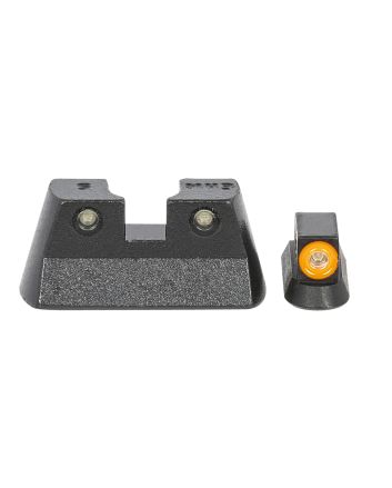 Meprolight USA 477773131 Hyper-BrightGreen Tritium Orange Outline Front Sight-Green Tritium Black Outline Rear Sight CZ 75/82/83/85