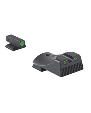 Meprolight USA 412183111 Hyper-BrightGreen Tritium Green Outline Front Sight-Green Tritium Black Outline Rear Sight Kimber 1911 Slant