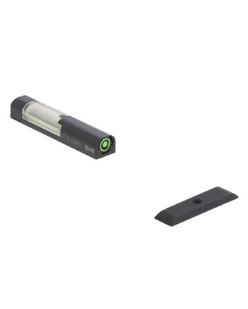 Meprolight USA 632013108 FT Bullseye Front Sight Green/Tritium/Fiber Optic, Black Frame, Compatible w/Glock Gen 1-5, Post Mount
