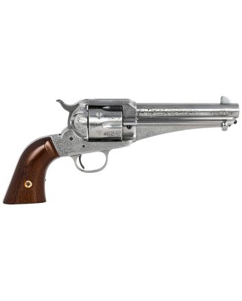 Taylors &amp; Company 550408 1875 Army Outlaw 45 Colt (LC) Caliber with 5.50" Barrel, 6rd Capacity Cylinder, Overall White Engraved Finish Steel &amp; Walnut Grip