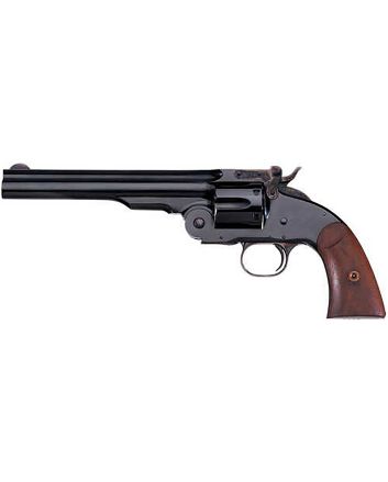 Taylors &amp; Company 550652 Top Break Schofield 44-40 Win Caliber with 7" Barrel, 6rd Capacity Cylinder, Overall Blued Engraved Finish Steel &amp; Walnut Grip