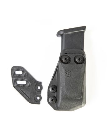 Blackhawk 416A03BK Stache Mag Carrier IWB Single Stack Belt Clip Mount Fits Belts 1.50" Wide Black Polymer Ambidextrous