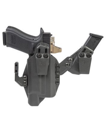 Blackhawk 416876BK StacheIWB Size 76 Black Polymer Belt Clip Compatible w/Glock 43X/48 w/SureFire XSC Ambidextrous