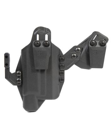 Blackhawk 416702BK StacheIWB Size 02 Black Polymer Belt Clip Compatible w/Glock 19/23/32/45 Belt 1.50" Wide Ambidextrous