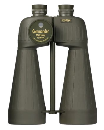 Steiner 2693 M1580 Reticle &amp; Compass 15x80mm Range Finding Reticle Floating Prism Sports-Auto Focus, OD Green Makrolon w/Rubber Armor Features Compass
