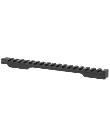 Talley PL0258725 Savage Picatinny RailBlack Anodized Long Action 0 MOA