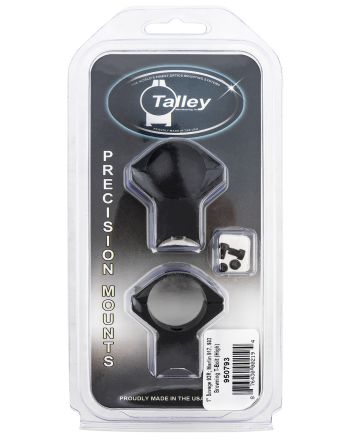 Talley 950793 Scope Mount/Ring ComboBlack Anodized Aluminum 1" Tube Savage 93R/B.Mag/Mark II High Rings 0 MOA