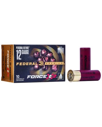 Federal PD12FX200 Premium Force X2 12Gauge 2.75" 9Pellets 00BuckShot 10 Per Box/25 Case