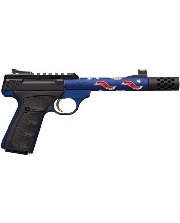 Browning 051572490 Buck Mark Plus SR 22 LR 5.87" Vision MB 10+1 Blue Anodized Matte Black Aluminum Slide Black Ultragrip FX Grip (Americana Themed)