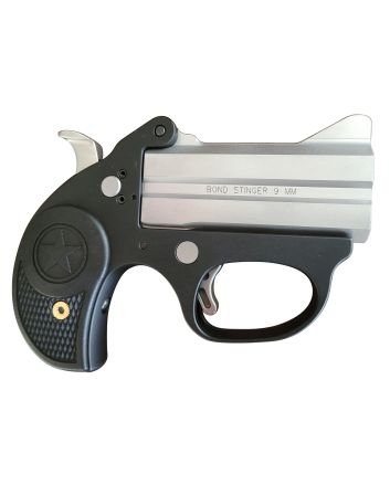 Bond Arms BASL Stinger9mm Luger 2rd 3" Matte Stainless Steel Barrel, Anodized 7075-T6 Aluminum Frame, Rebounding Hammer, Black Rubber Grip, Manual Safety