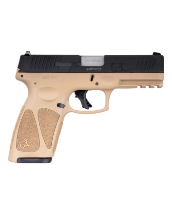 Taurus 1G3B941T G39mm Luger 15+1 Or 17+1 4" Matte Stainless Steel Barrel, Tan Polymer Frame With Picatinny Acc. Rail, Tenifer Matte Black Steel Slide, Re-Strike Capability, Manual Safety