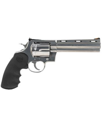 Colt Mfg ANACONDASP6RTS Anaconda44 Mag 6 Shot 6" Stainless Recessed Target/Vent Rib Barrel,Cylinder &amp; Frame, Black Hogue Rubber w/Finger Grooves Grip