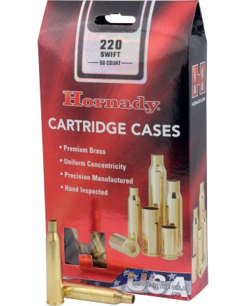 Hornady 8615 Unprimed Cases Cartridge 220 Swift Rifle Brass
