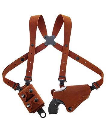 Galco CL2160 Classic Lite 2.0 Shoulder System Size Fits Chest Up To 56" Natural Leather Shoulder Fits S&amp;W J Frame Fits Charter Arms Undercover Right Hand