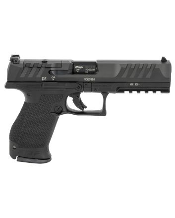 Walther Arms 2844222 PDPCompact Frame 9mm Luger 15+1 5" Black Steel Barrel, Black Optic Ready/Serrated Steel Slide, Black Polymer Frame w/Picatinny Rail, Textured Polymer Grip, Ambidextrous