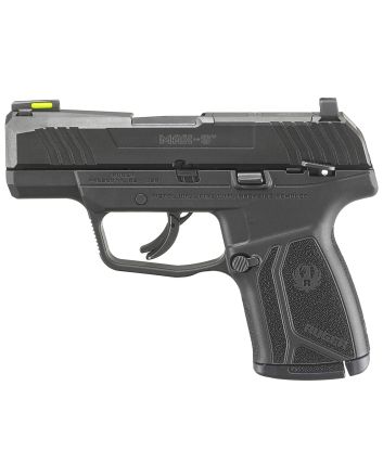 Ruger 3501 Max-99mm Luger 10+1 3.20" Black Oxide Alloy Steel Barrel, Black Oxide Optic Ready/Serrated Steel Slide, Black Polymer Frame, Black Polymer Grip, Right Hand