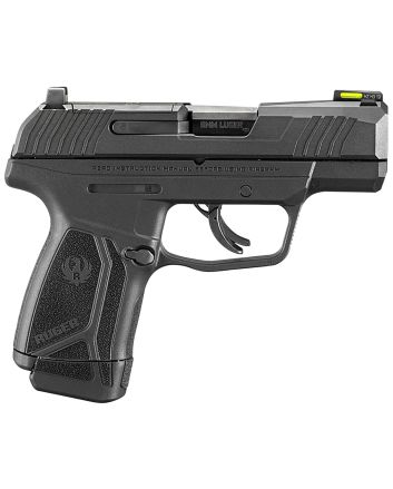 Ruger 3503 Max-99mm Luger 12+1 3.20" Black Oxide Alloy Steel Barrel, Black Oxide Optic Ready/Serrated Steel Slide, Black Polymer Frame, Black Polymer Grip, Right Hand
