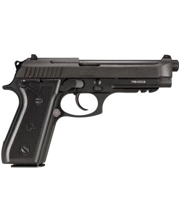 Taurus 192015117 92Full Size Frame 9mm Luger 17+1 5" Matte Black Stainless Steel Barrel, Serrated Steel Slide, Black Anodized Aluminum Frame w/Picatinny Rail, Black Rubber Grip, Right Hand