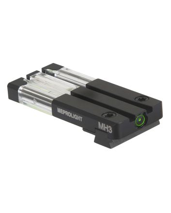 Meprolight USA 631163108 FT Bullseye Rear Sight Green/Tritium Fiber Optic, Black Frame, Fits Sig Sauer P365, Dovetail