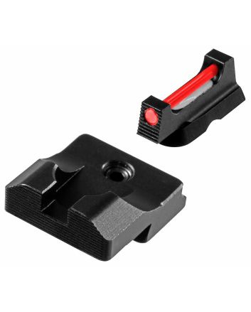 TruGlo TGTG132MP Fiber-Optic ProRed/Fiber Optic Front Sight-Black/Blank Optic Rear Sight Smith &amp; Wesson M&amp;P