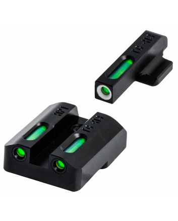 TruGlo TGTG13CZ2A TFXBlack | Green Tritium &amp; Fiber Optic White Outline Front Sight Green Tritium &amp; Fiber Optic Rear Sight