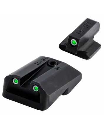 TruGlo TGTG231F3W Tritium ProBlack | Green Tritium White Outline Front Sight Green Tritium Rear Sight