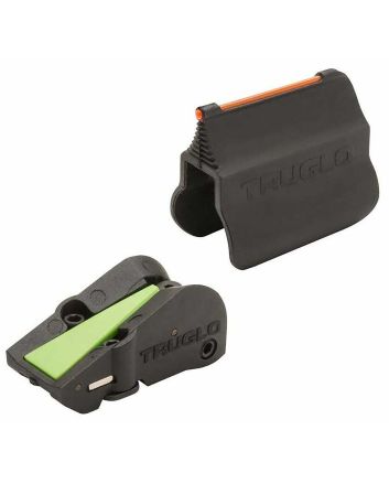TruGlo TGTG940 F.A.S.T. Universal Shotgun SightsBlack | Red Fiber Optic Front Sight | Green Ramp Rear Sight